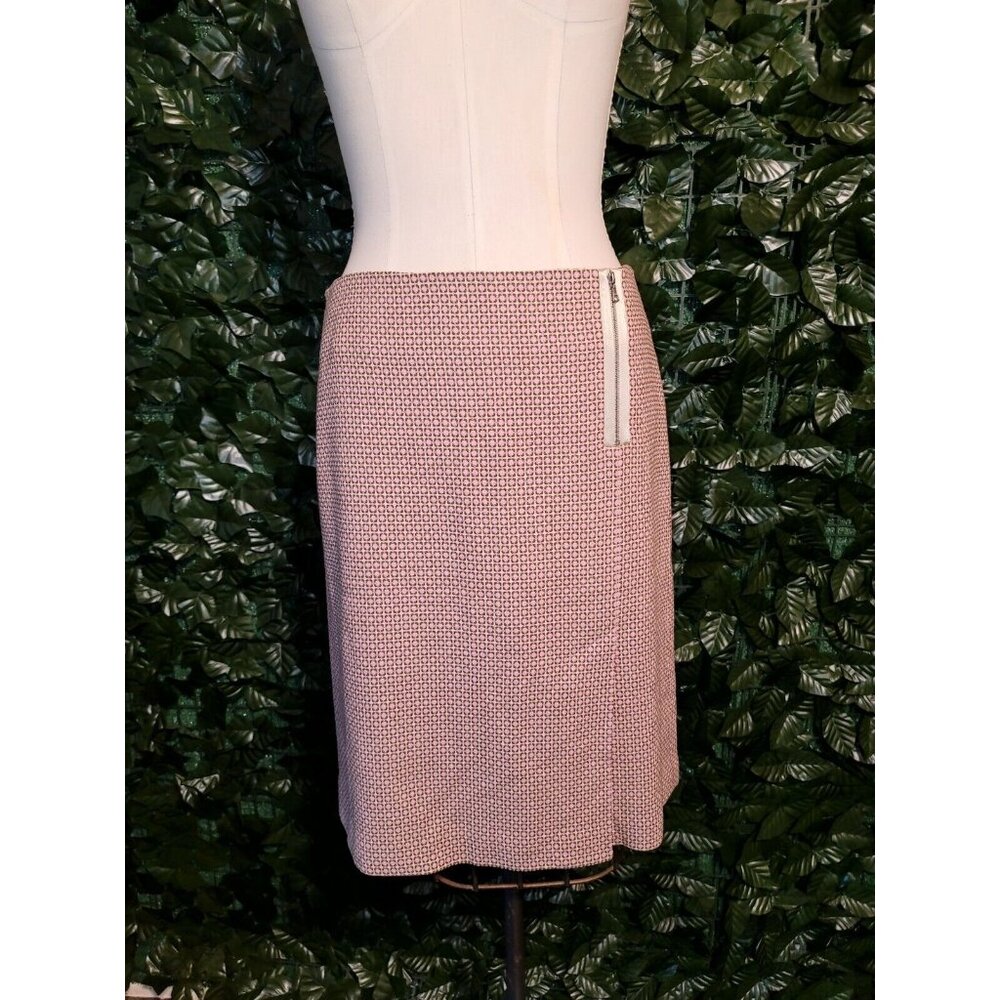 Ann Taylor Womens  Skirts High Rise knee length Zip Size 8 Multi-colored